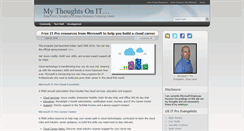 Desktop Screenshot of mythoughtsonit.com